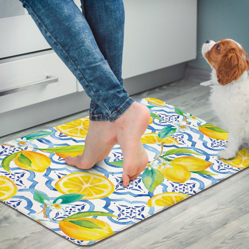 August Grove® Elcin Lovely Lemons Comfort AntiFatigue Mat & Reviews